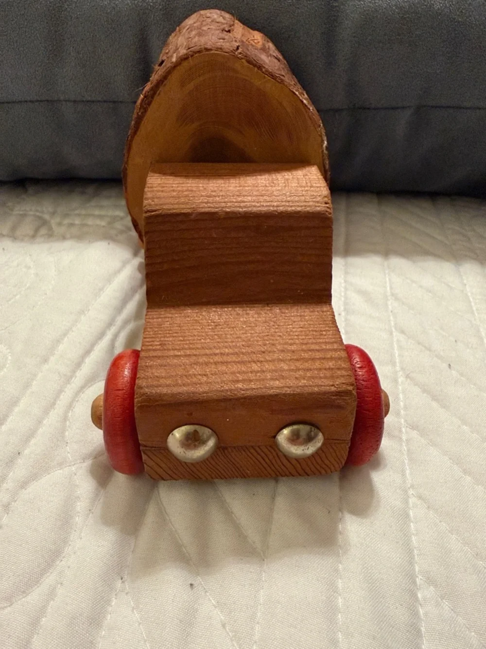 Wooden Toy Truck California Redwood Logger Vintage Collectible